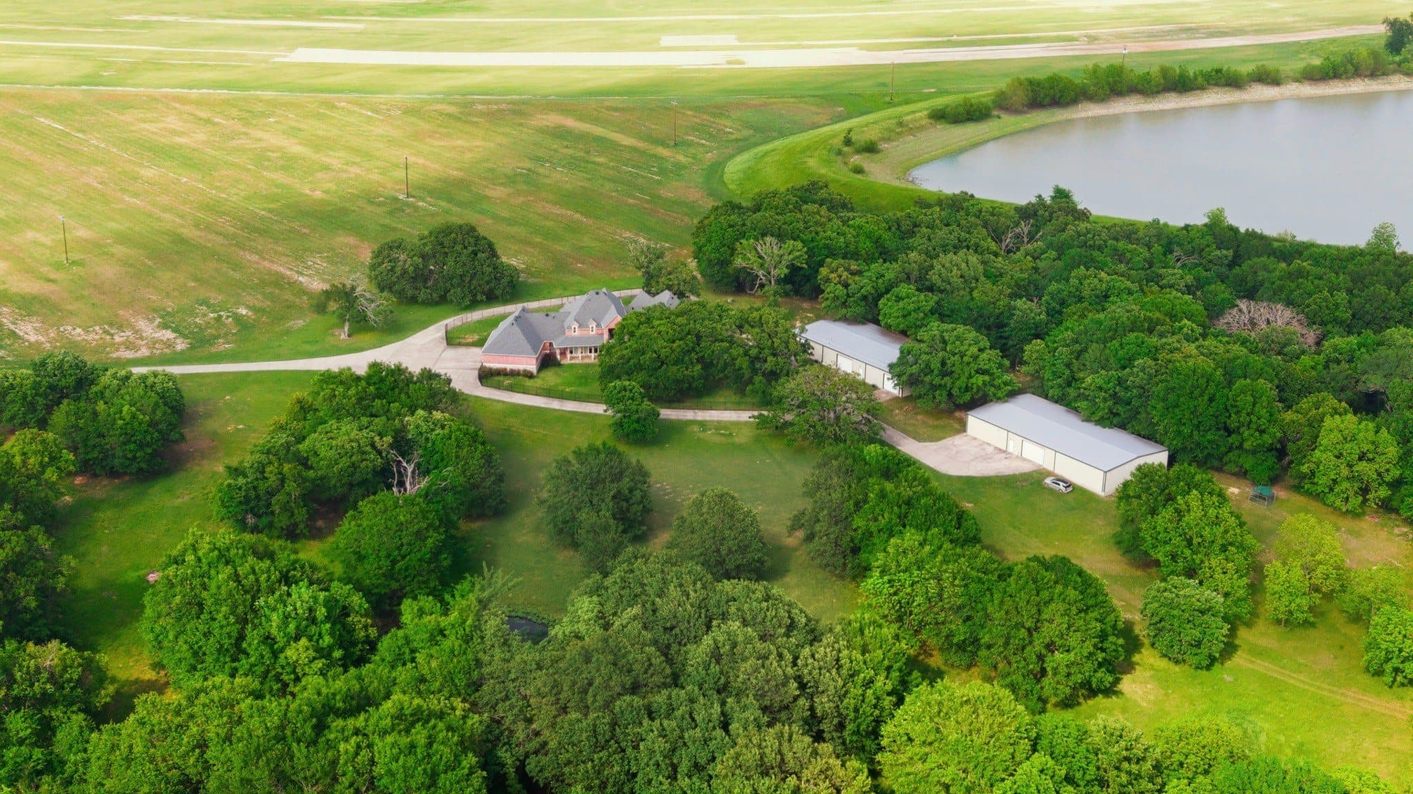 Aerial of the primary site showing scale of cultivated acreage