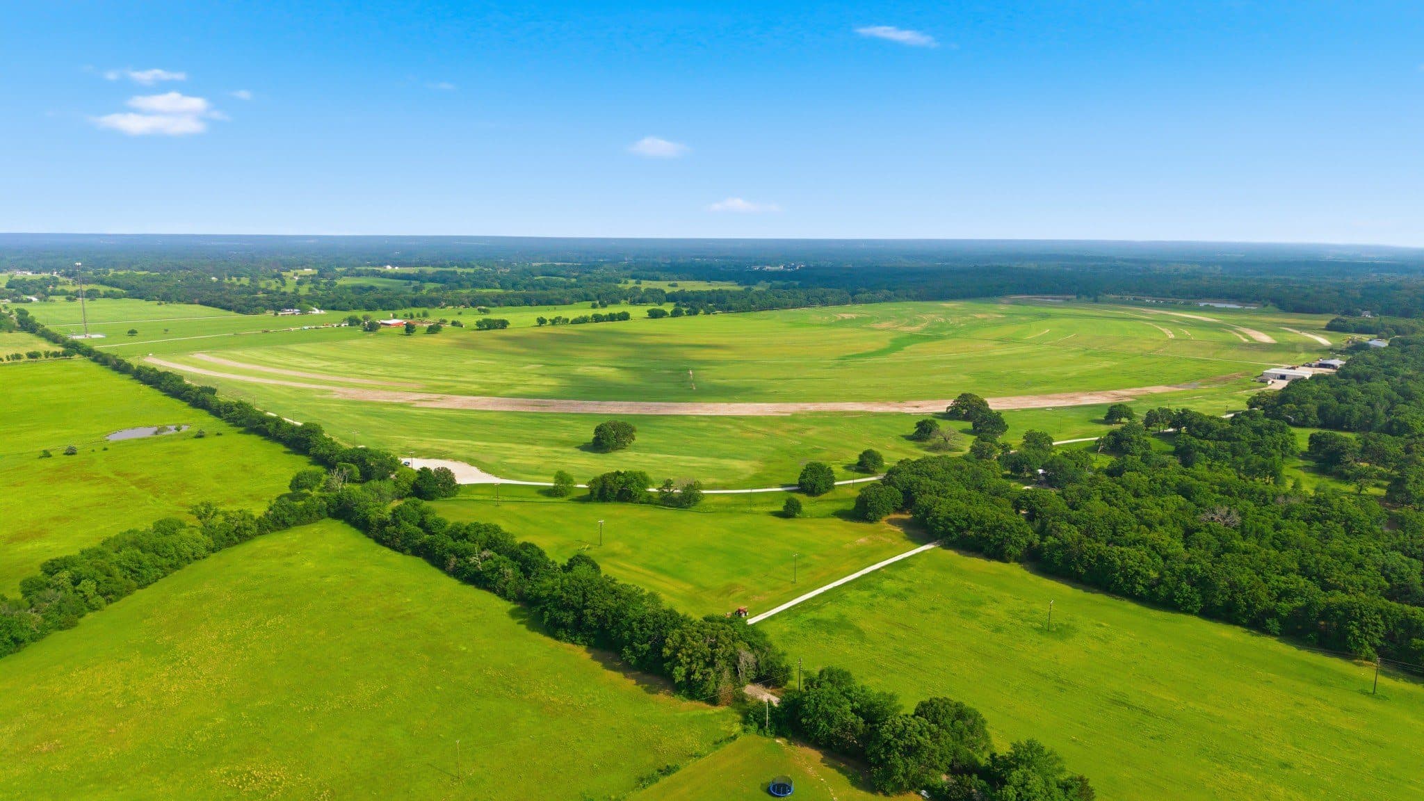 Aerial of irrigation circles at the Brigance primary site