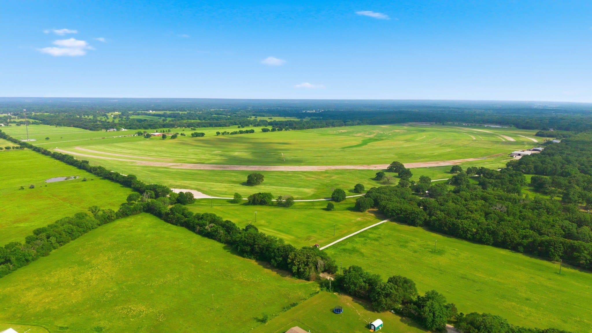 Aerial closing view of the primary production site